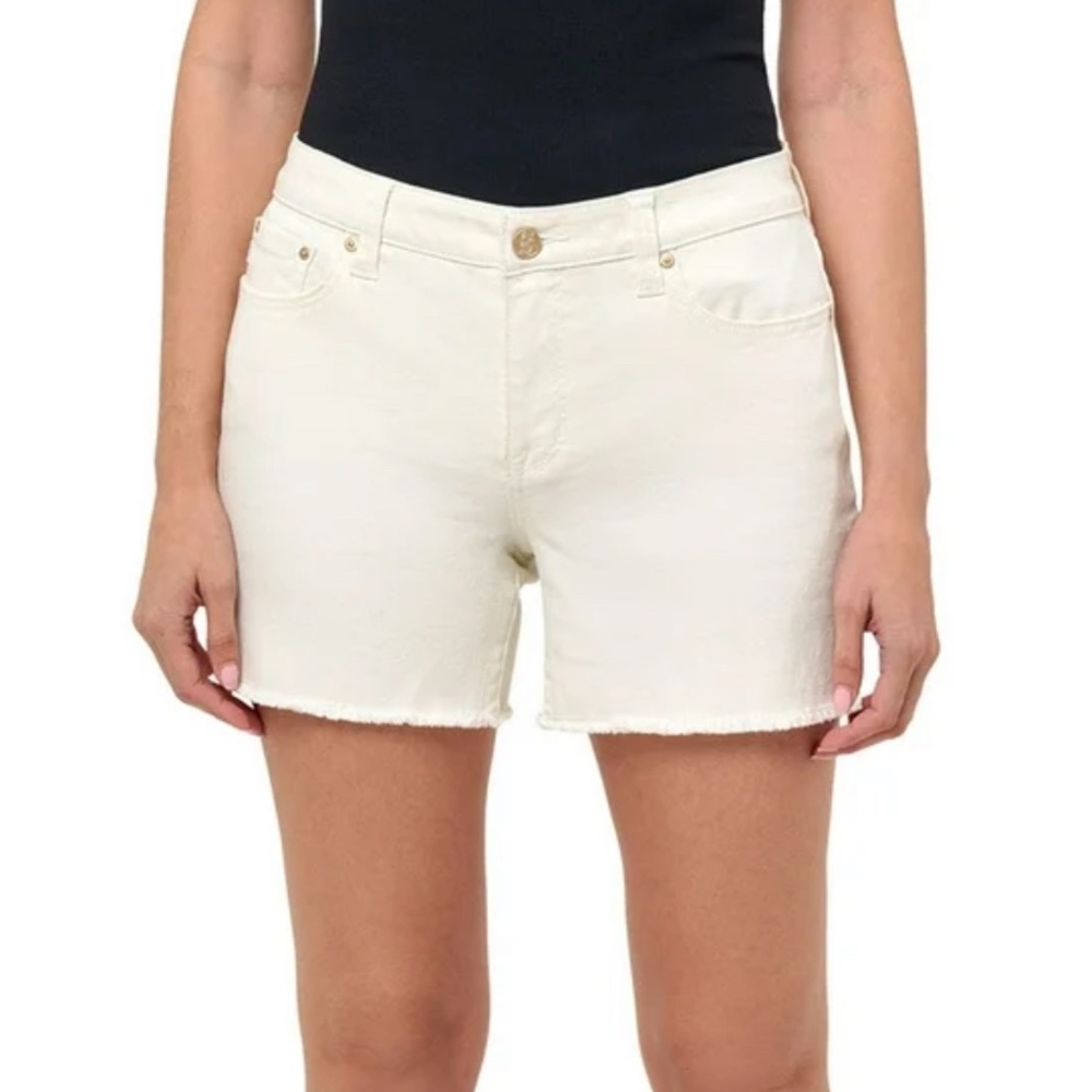 Brand New Seven Women's Weekend Short 5” Inseam Women's Color:Bone Denim Shorts
